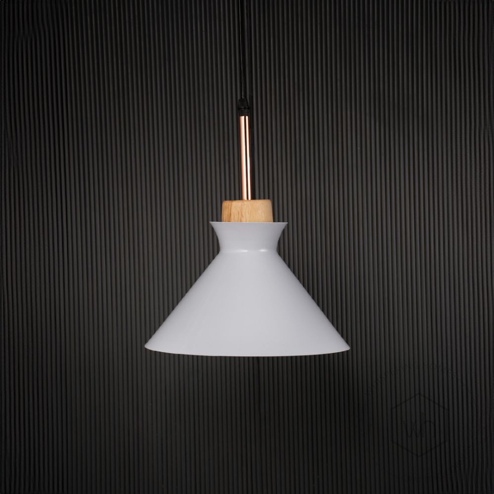 Pop Pendant Lamp - White Light Off Black Background