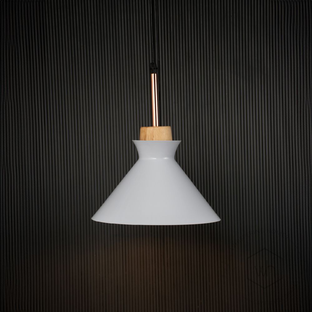 Pop Pendant Lamp - White Light On Black Background