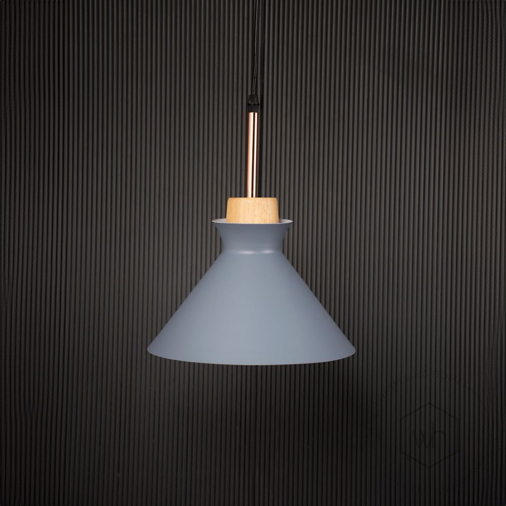 Pop Pendant Lamp - grey Light Off Black Background