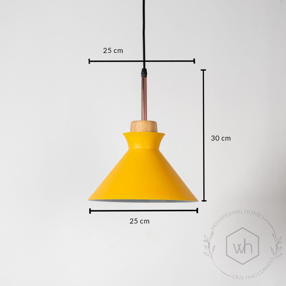 Pop Pendant Lamp - Yellow Dimensions