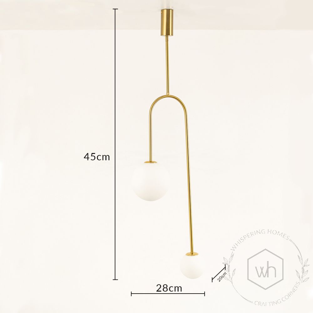 Oslin Double Hanging Lights Dimension