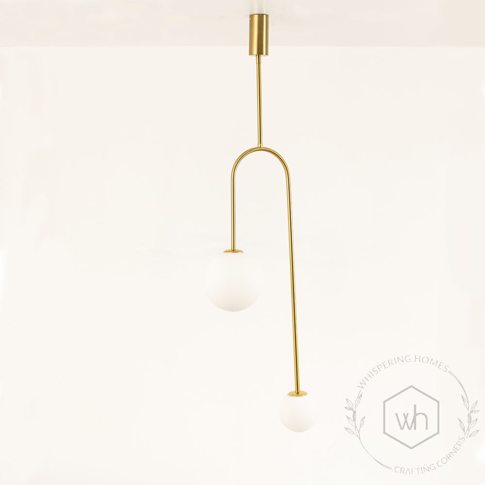 Oslin Double Hanging LightsLight Off White Background