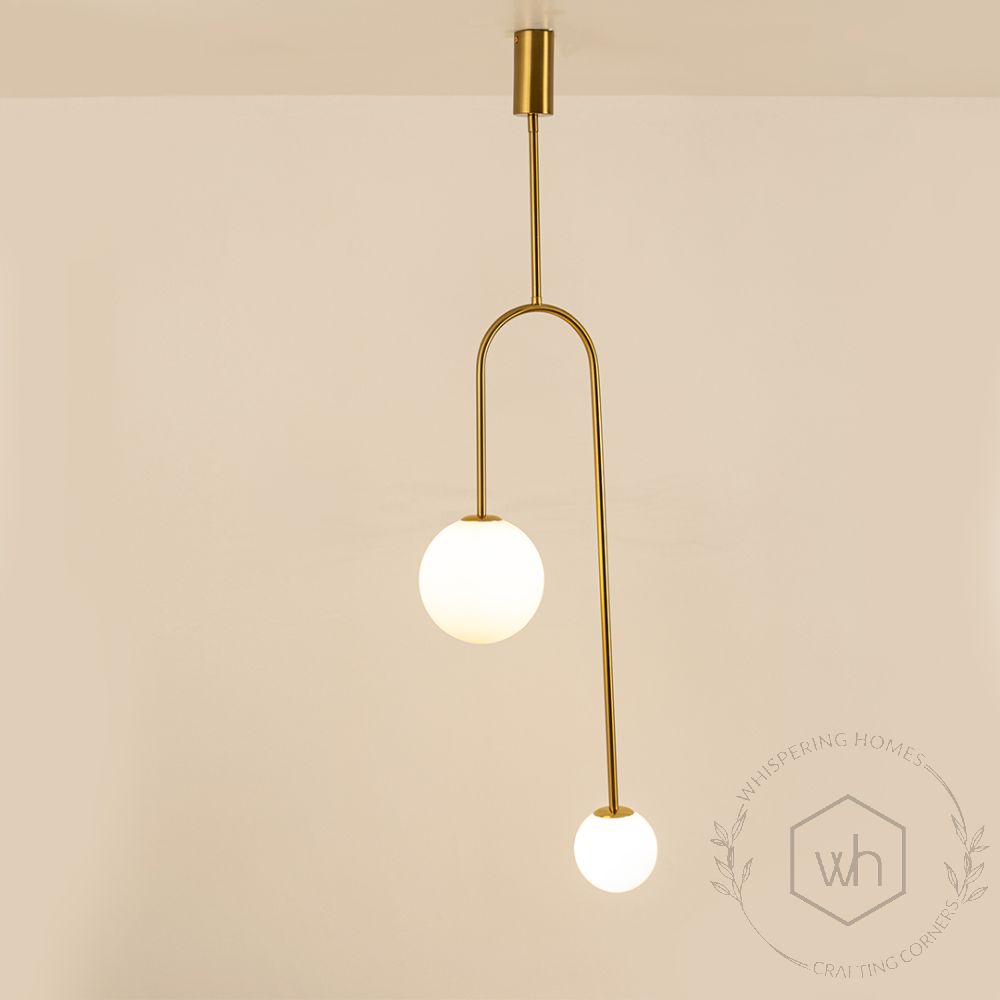 Oslin Double Hanging Lights Light on white background