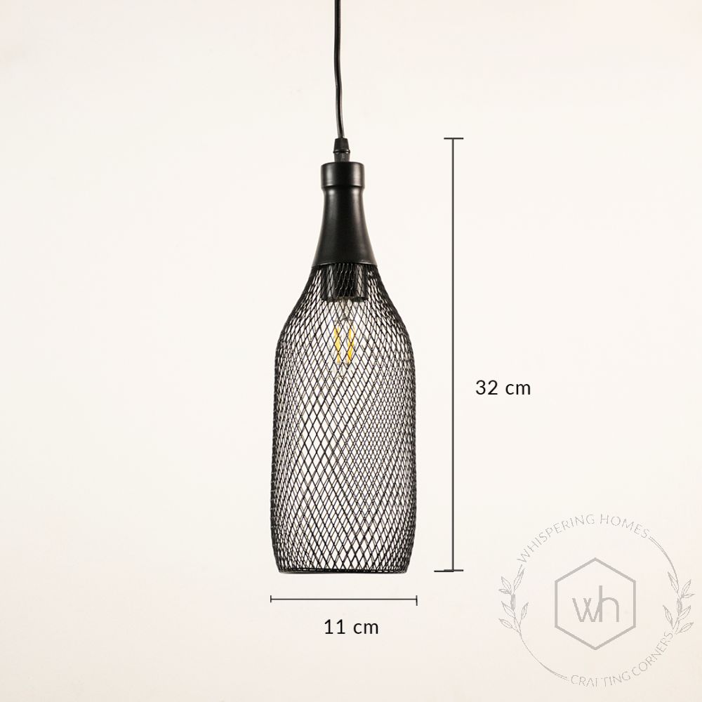 Bergen Bottleneck Pendant Light Dimension