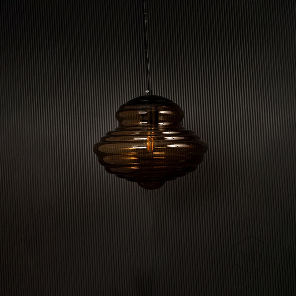 Villari Pendant Light - SmallLight Off Black Background