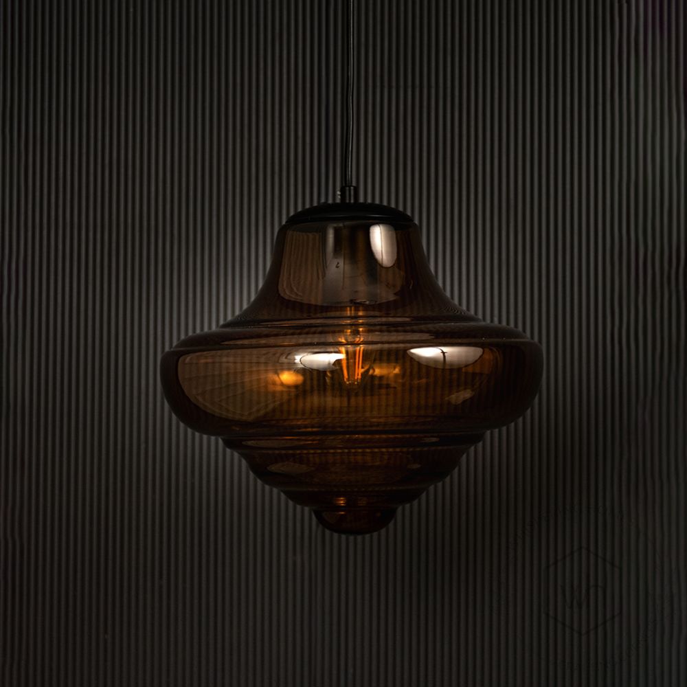 Villari Pendant Light - Medium Light off black background