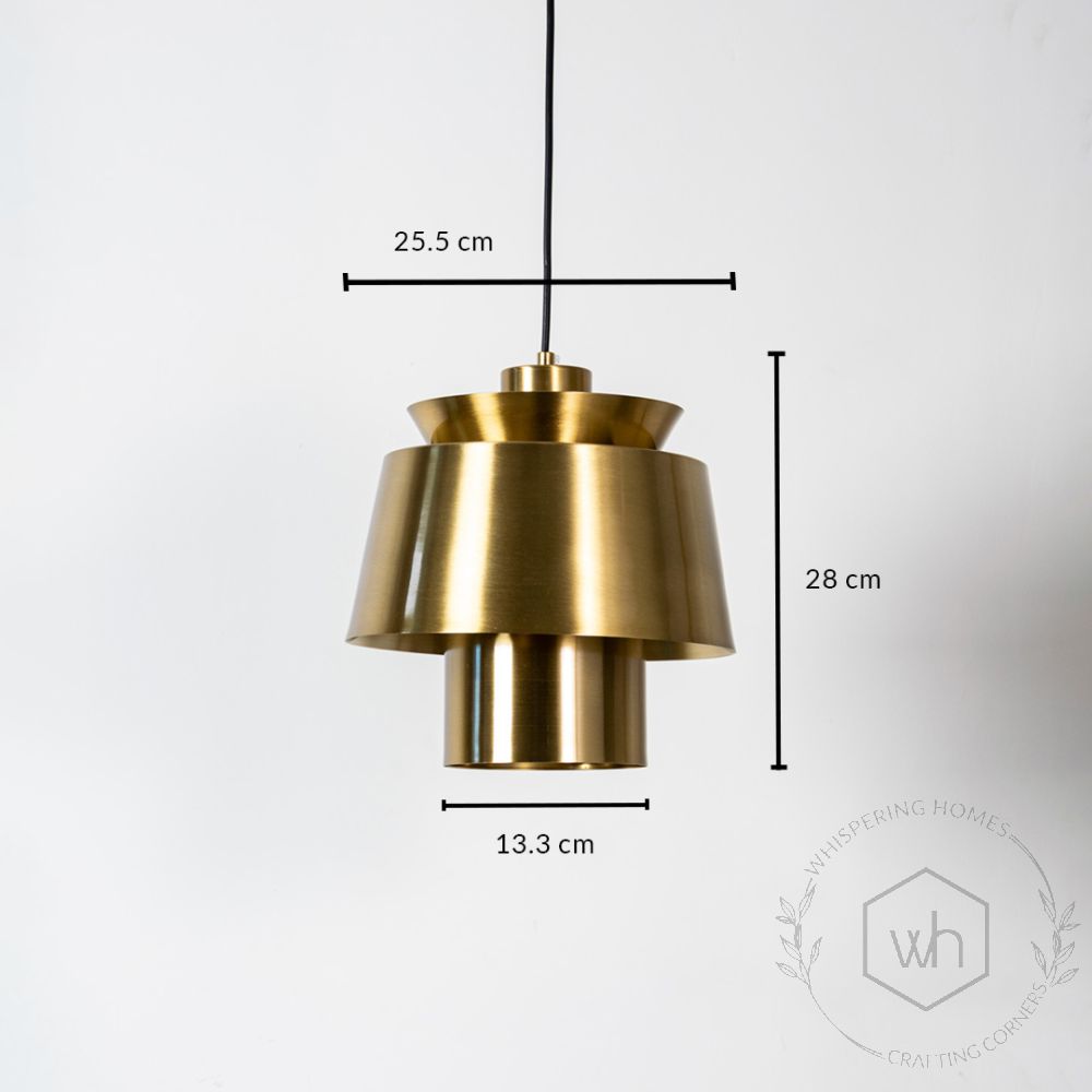 Lotta Metal Pendant Light - Gold Dimensions