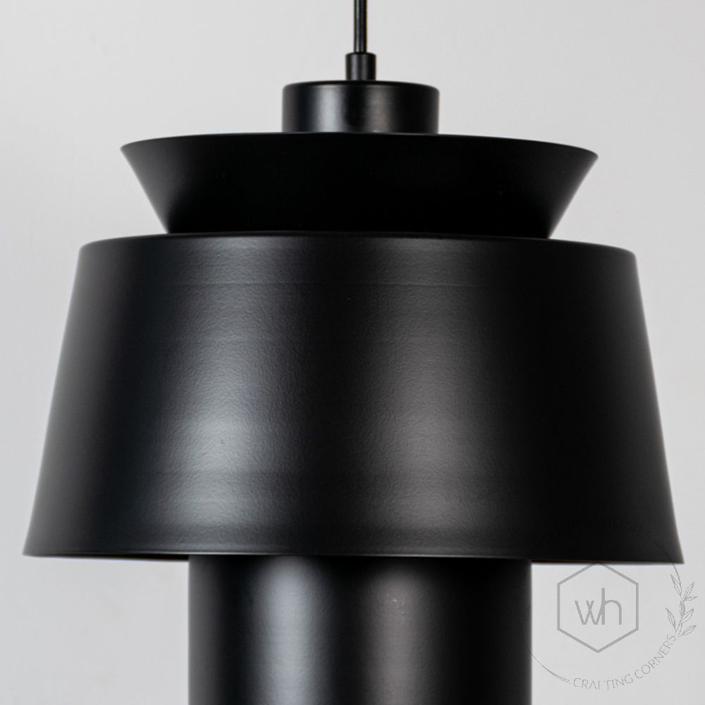 Lotta Metal Pendant Light - Black Closeup