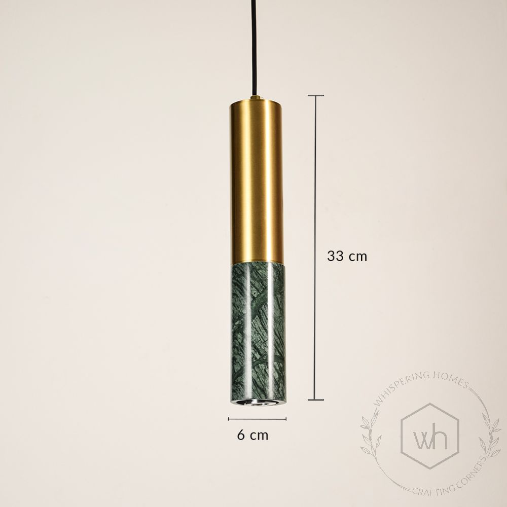 Stalactite Marble Hanging Light - Green & Gold Dimension