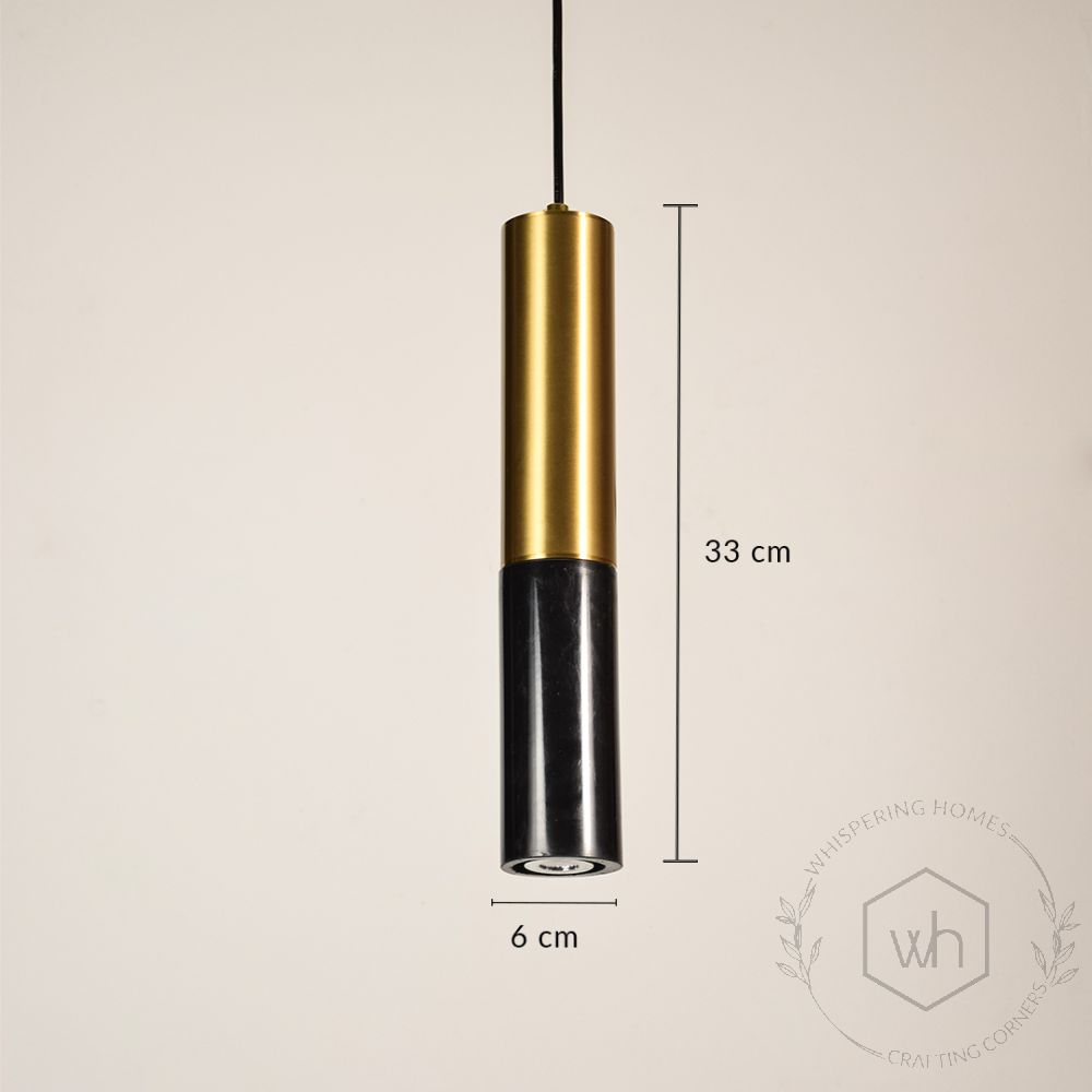 Stalactite Marble Hanging Light - Gold & Black Dimension