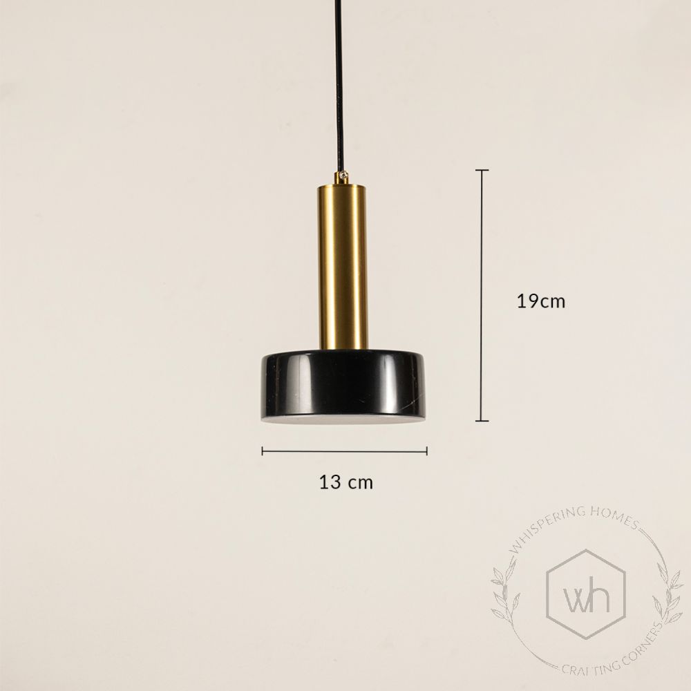 Tiered Marble Hanging Light - Black Dimension