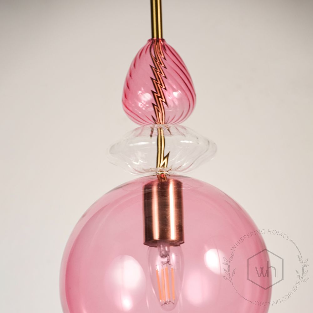 Hue Pendant Light - Pink closeup