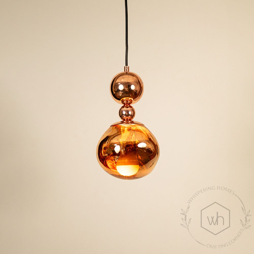 Umbra Pendant Light - Rose GoldLight On White Background