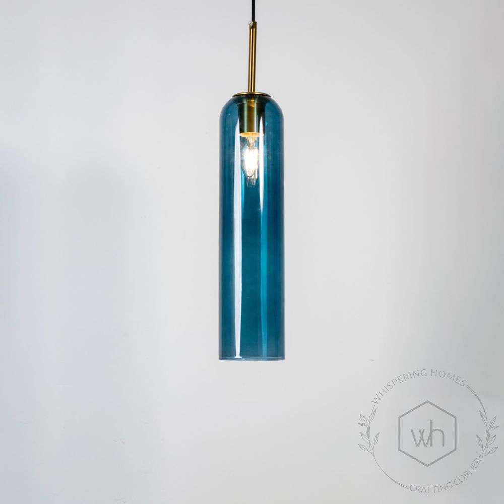 Float Pendant Light - Blue Light On White Background