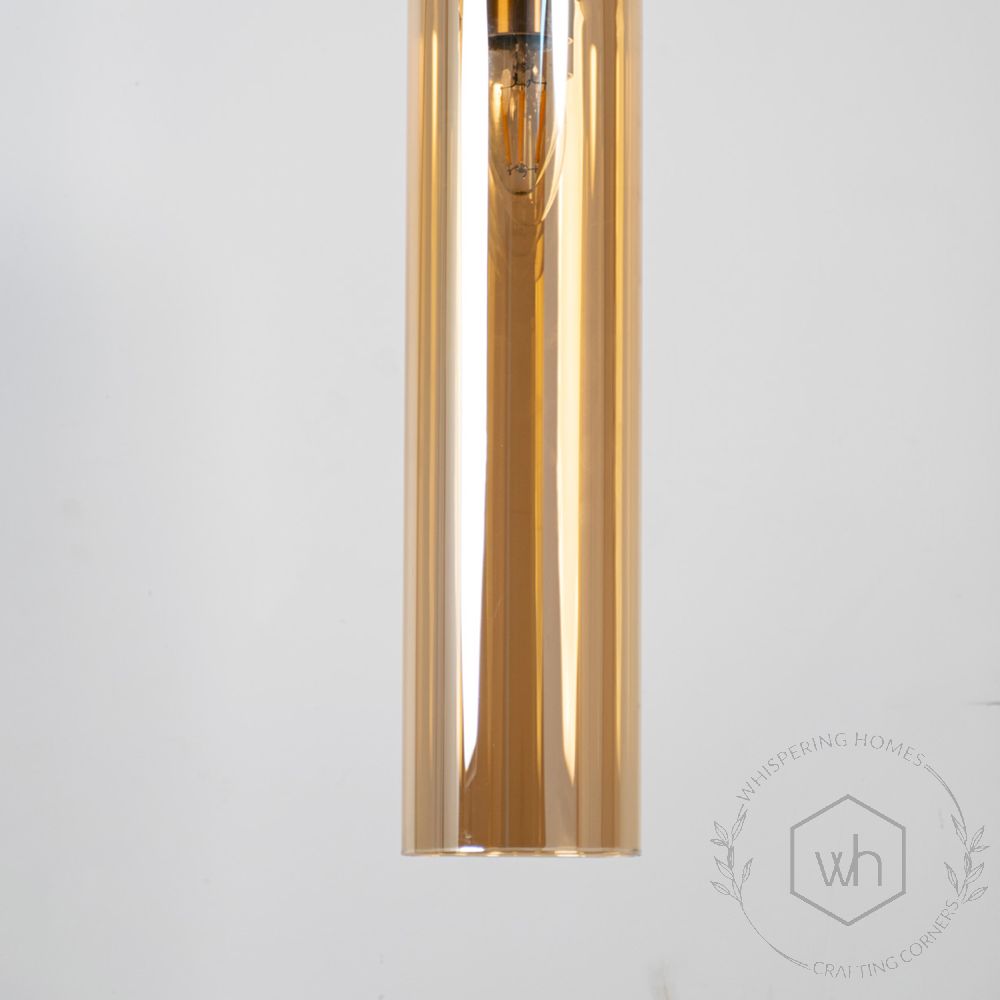 Float Pendant Light - Amber Closeup