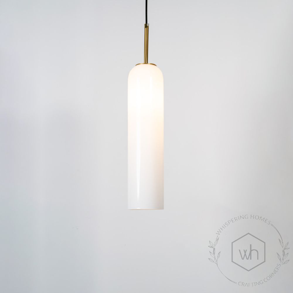 Float Pendant Light - White Light On White Background