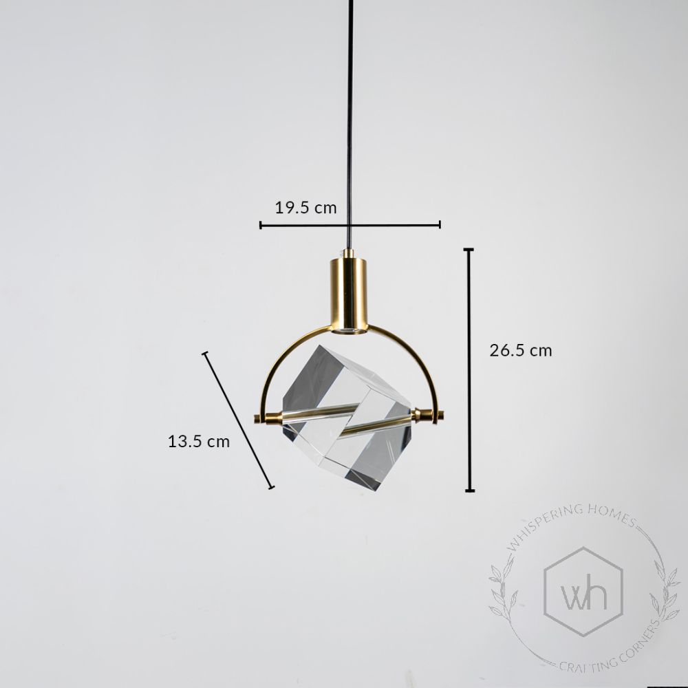 Crystal LED Pendant Light Dimensions