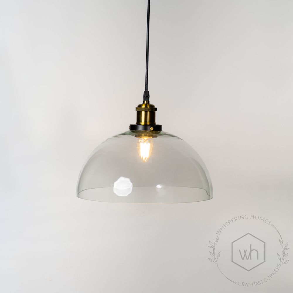 Dome Hanging Light - Transparent Light On White Background