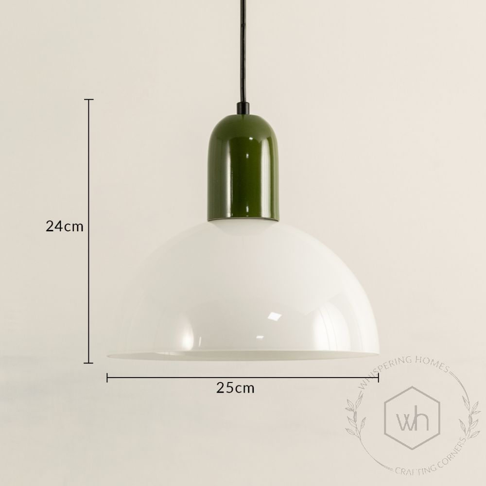 Sidnie White Pendant Light Green Dimensions