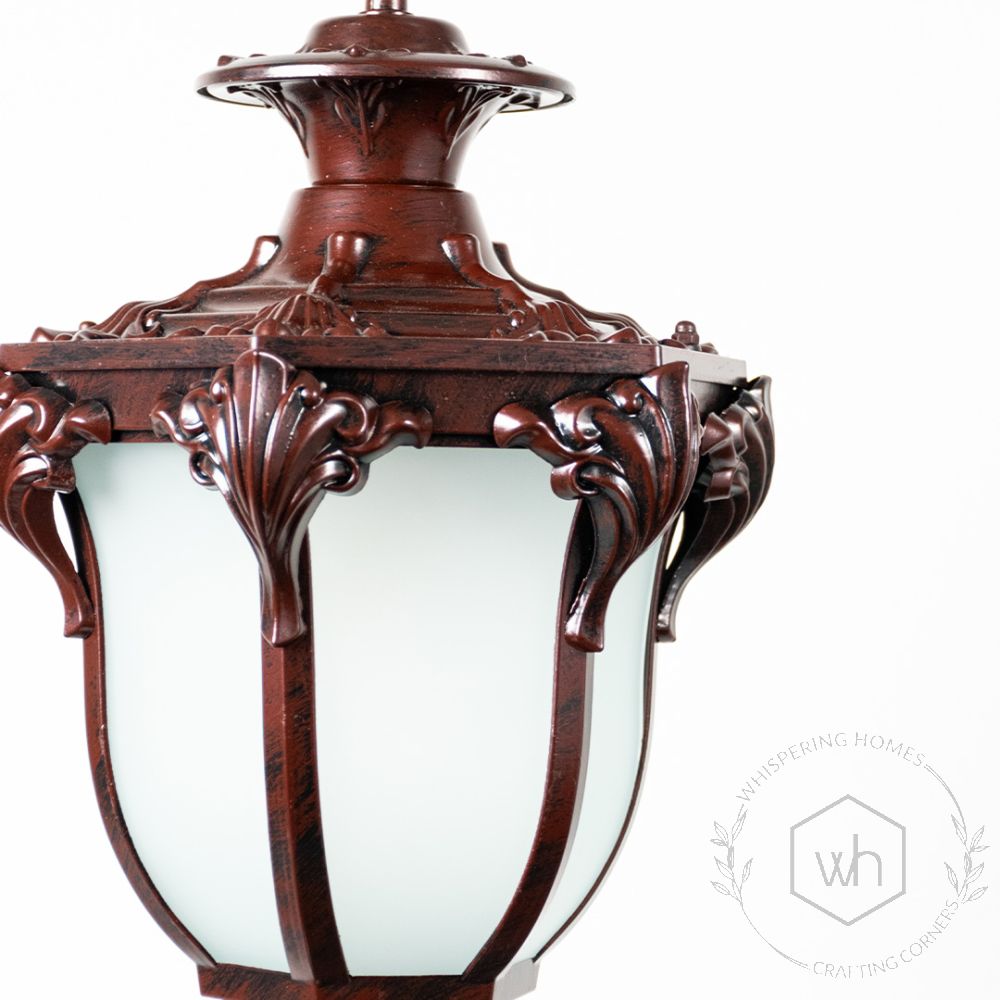 Europe Outdoor Hanging Light - Dark Brown Closeup