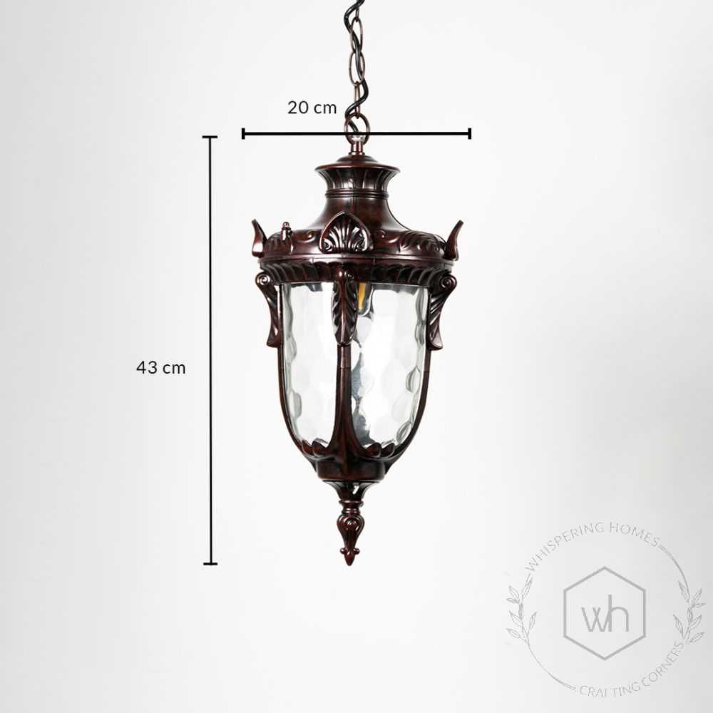 Farmhouse Outdoor Hanging Light - Small Dimensions