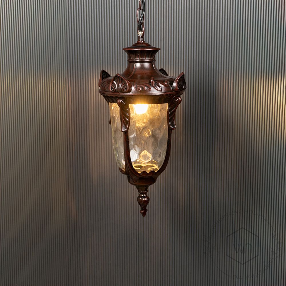 Farmhouse Outdoor Hanging Light - Small Light On Black Background