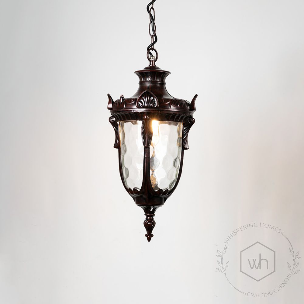 Farmhouse Outdoor Hanging Light - Small Light On White Background