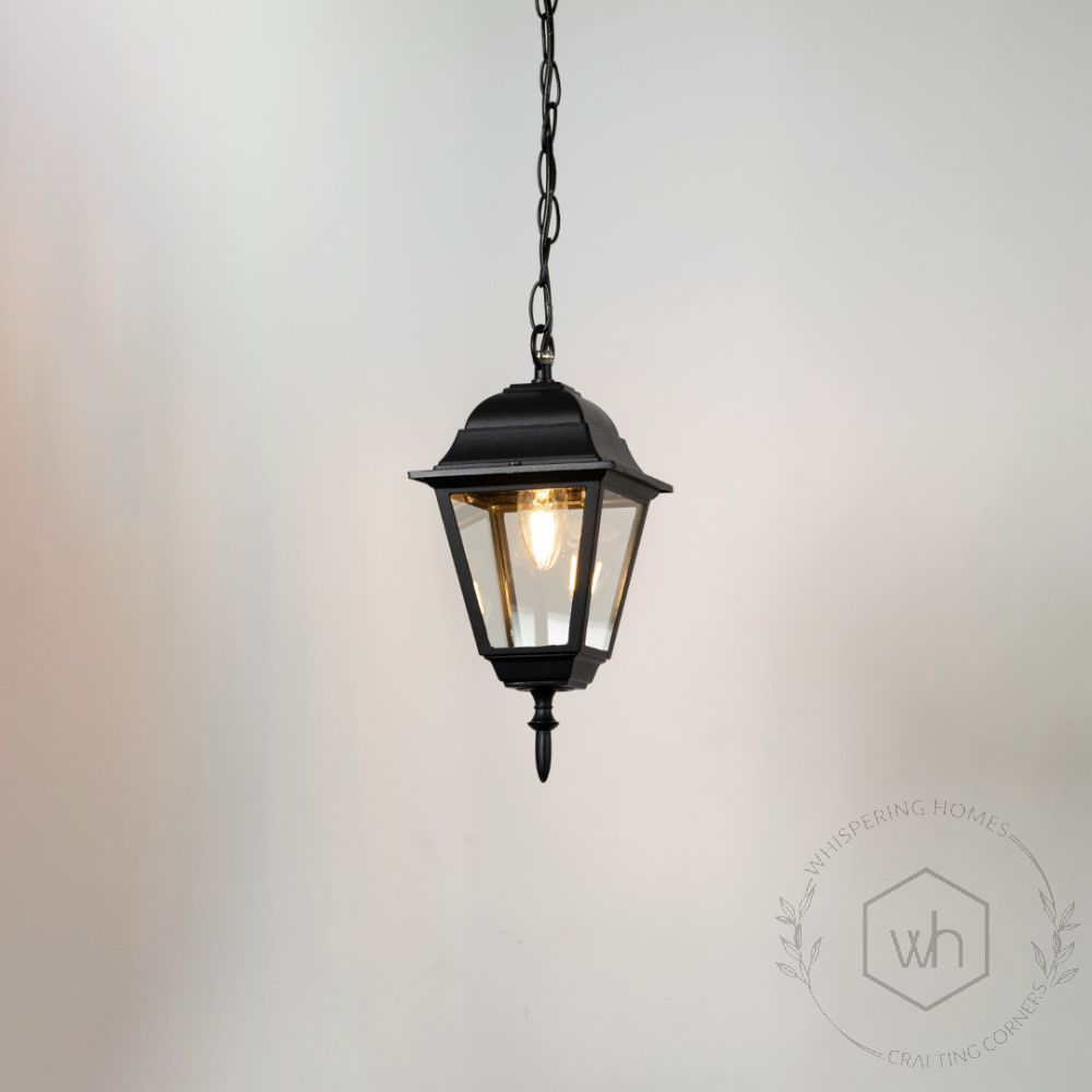 Mid-Century Outdoor Hanging Light - Small Light On White Background