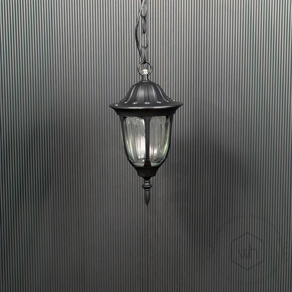 Neuro Outdoor Hanging Light - Small Light Off Black Background