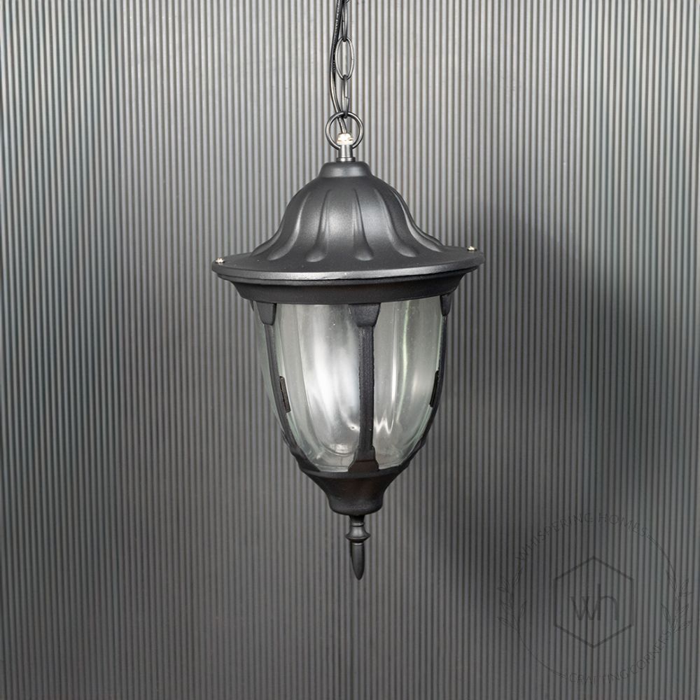 Neuro Outdoor Hanging Light - Large Light Off Black Background