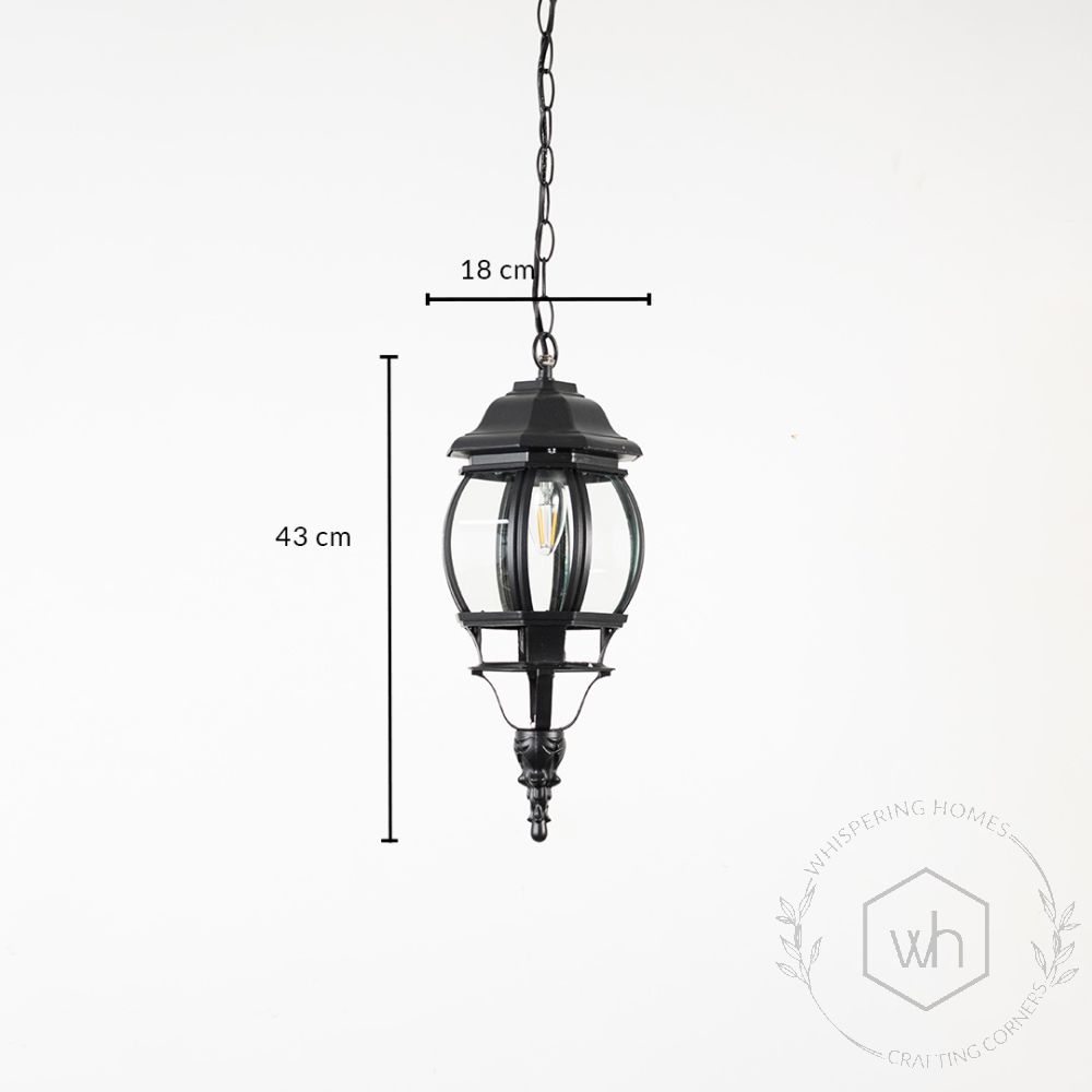 Pumpkin Outdoor Pendant Light - Small Dimensions