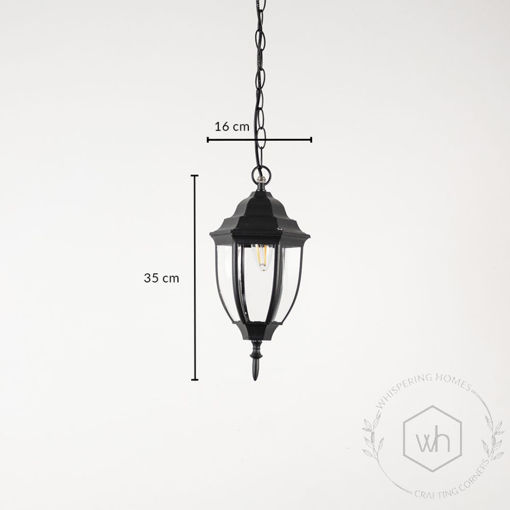 Augusta Outdoor Hanging Light - Small Dimensions