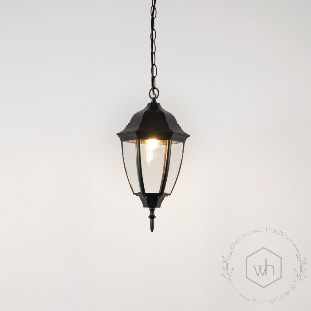 Augusta Outdoor Hanging Light - Large Light On White Background