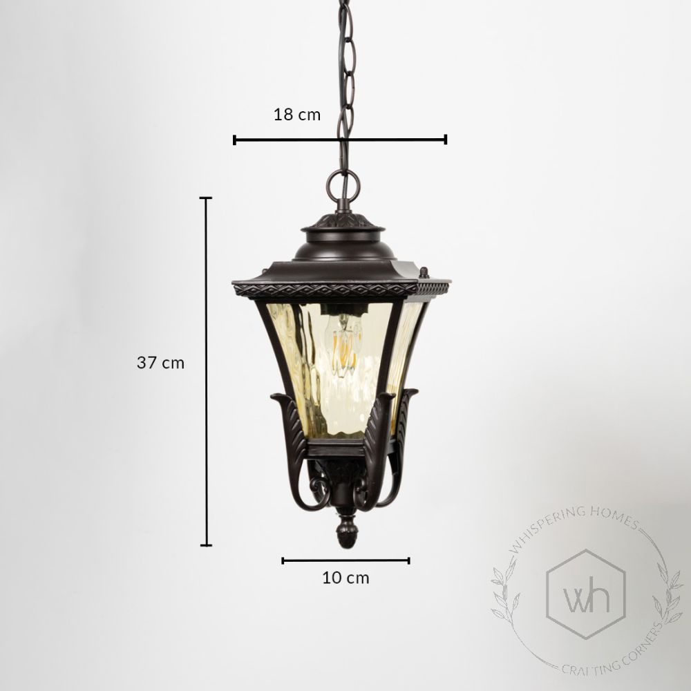 Adda Outdoor Hanging Light - Dark Brown Dimensions