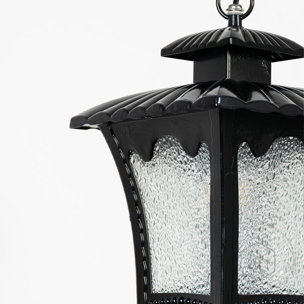 Kalik Outdoor Pendant Light - Black Closeup