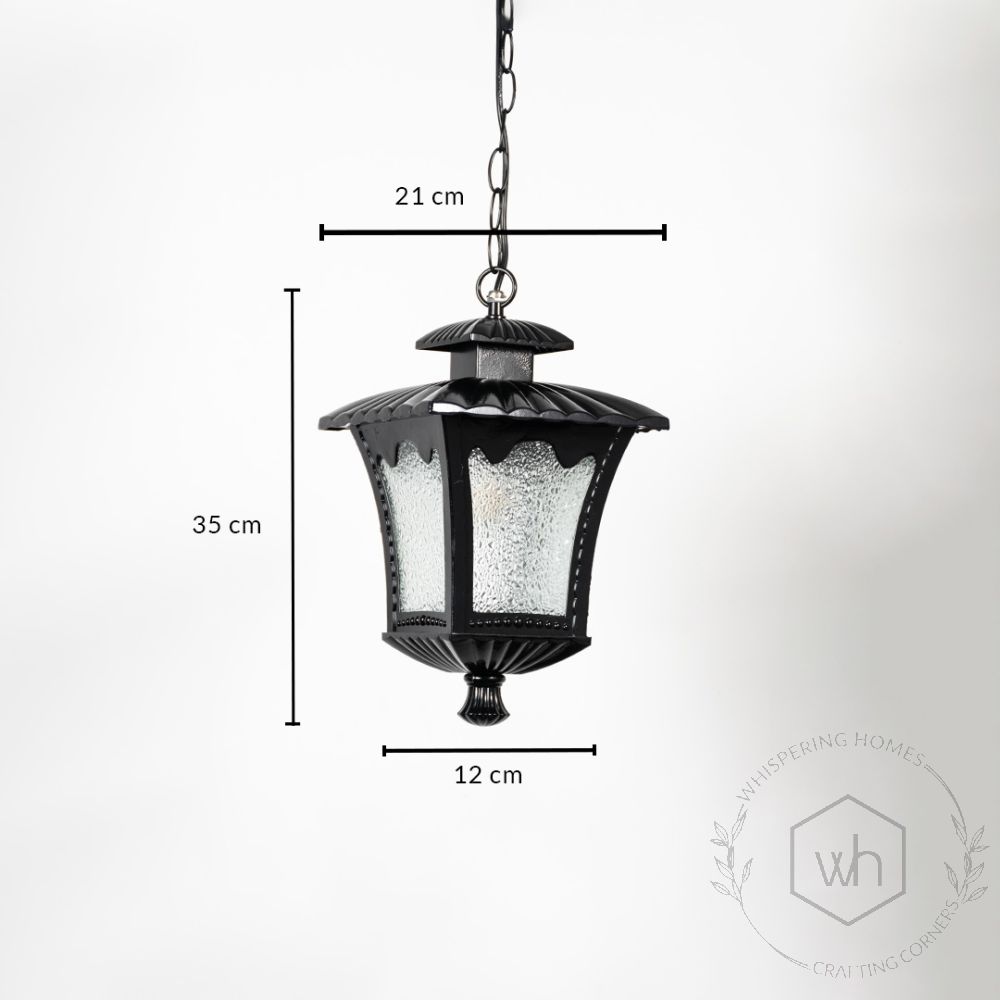 Kalik Outdoor Pendant Light - Black Dimensions