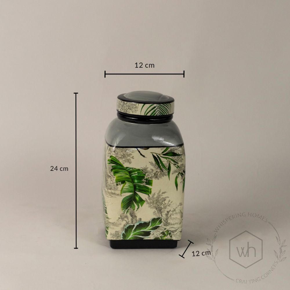 Ceramic Jar with Lid - Small Dimensions