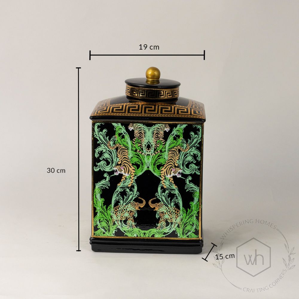 Cloisonne Opium Jar - Large Dimensions