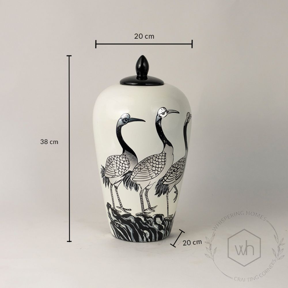 Duck White & Black Jar - Small Dimensions