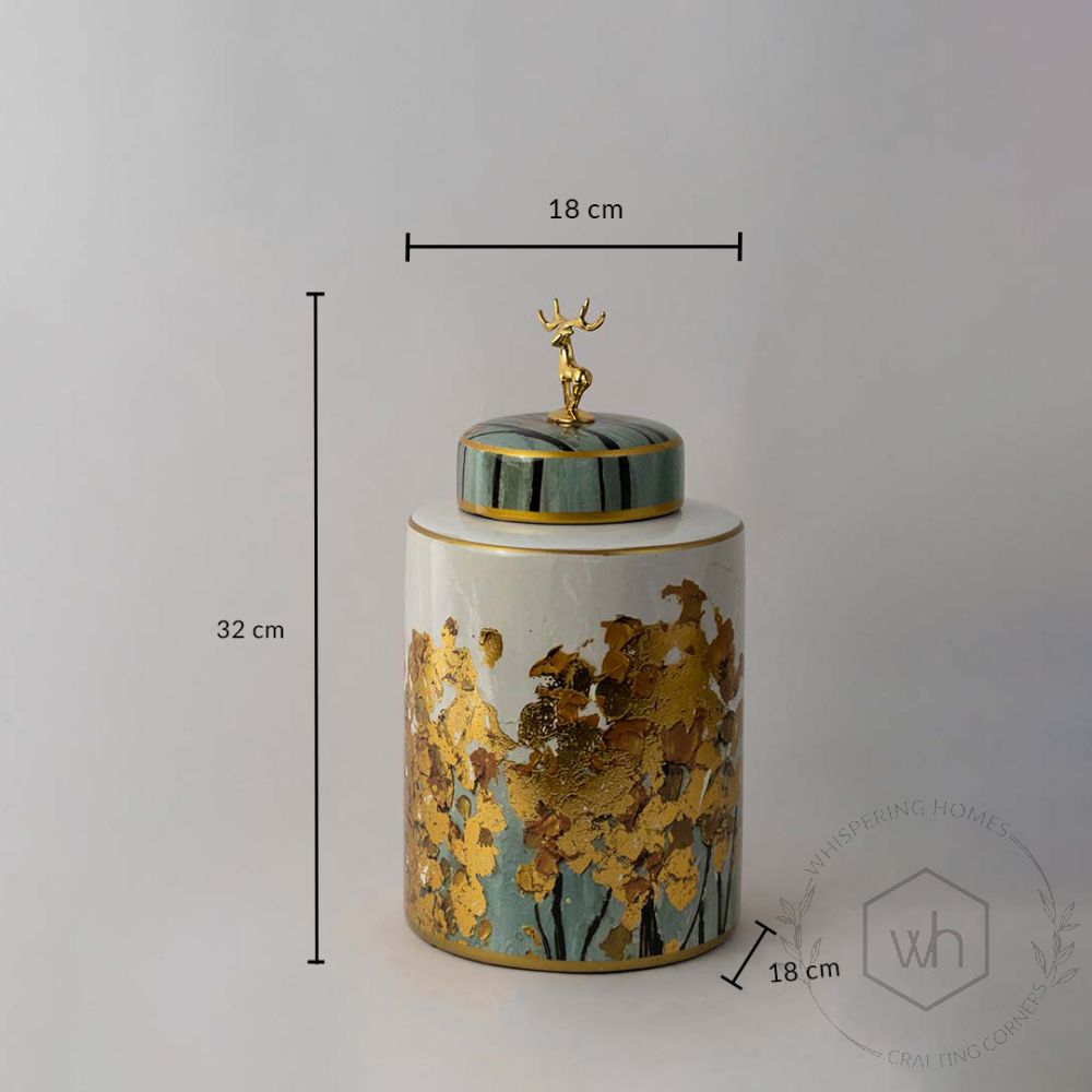 Luxe Golden with Lid Jar - Small Dimensions