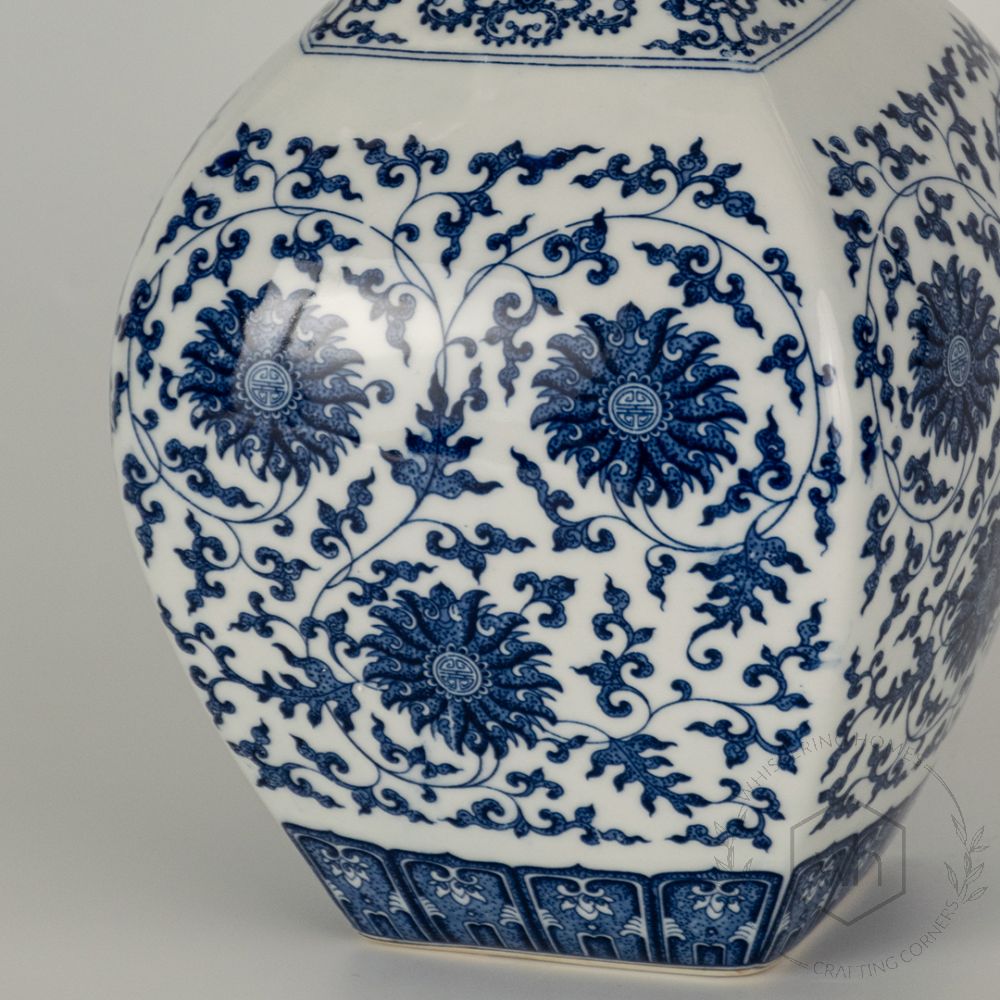 Ming Garden Jar Closeup