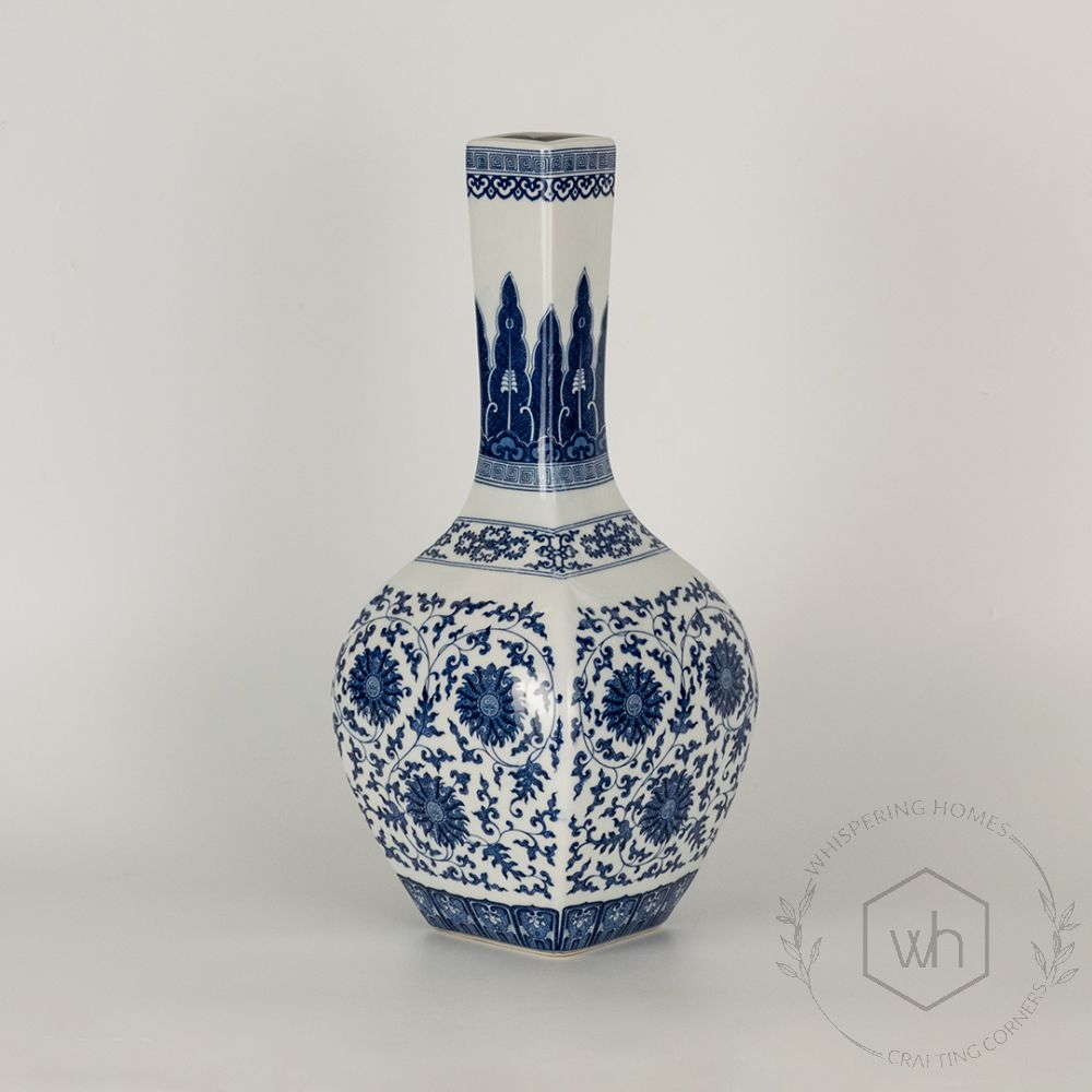 Ming Garden Jar White Background