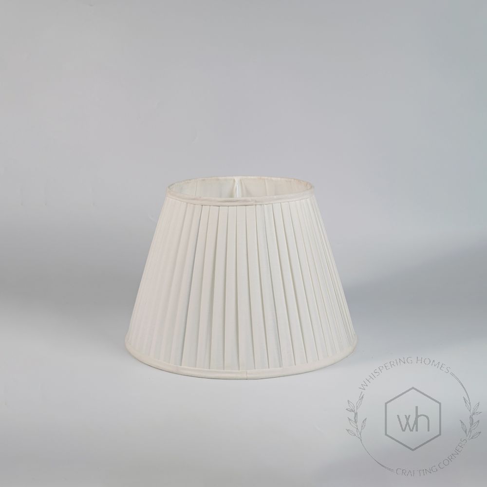 Pleated Empire Softback Lamp shade - WhiteWhite Background 1