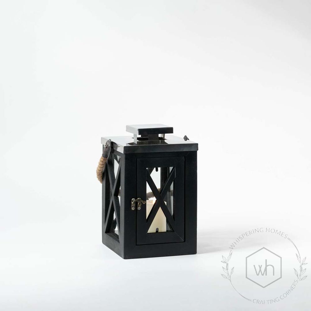 Kosipo Wooden Lantern Small Light On White Background