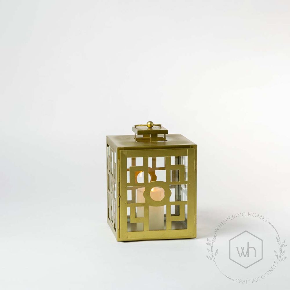 Lova Golden Lantern - Small Light On White Background