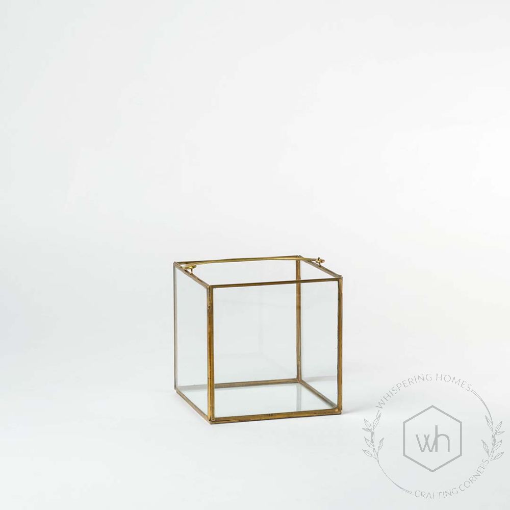 De Flores Modern Square Glass Candle Holder-Small