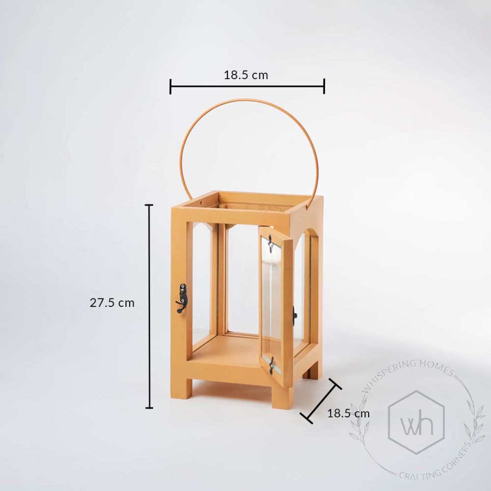 Timber-Twilight Wooden Lantern - Small Dimensions