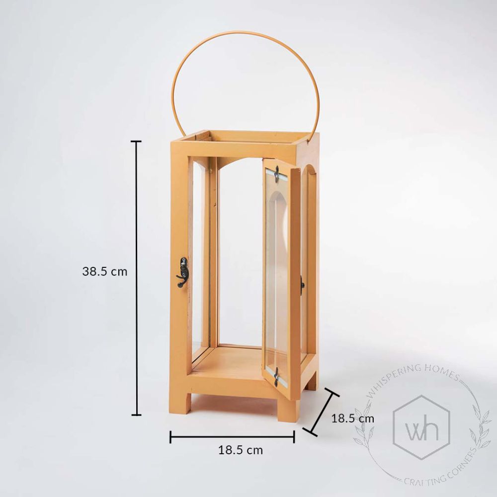 Timber-Twilight Wooden Lantern - Medium Dimensions