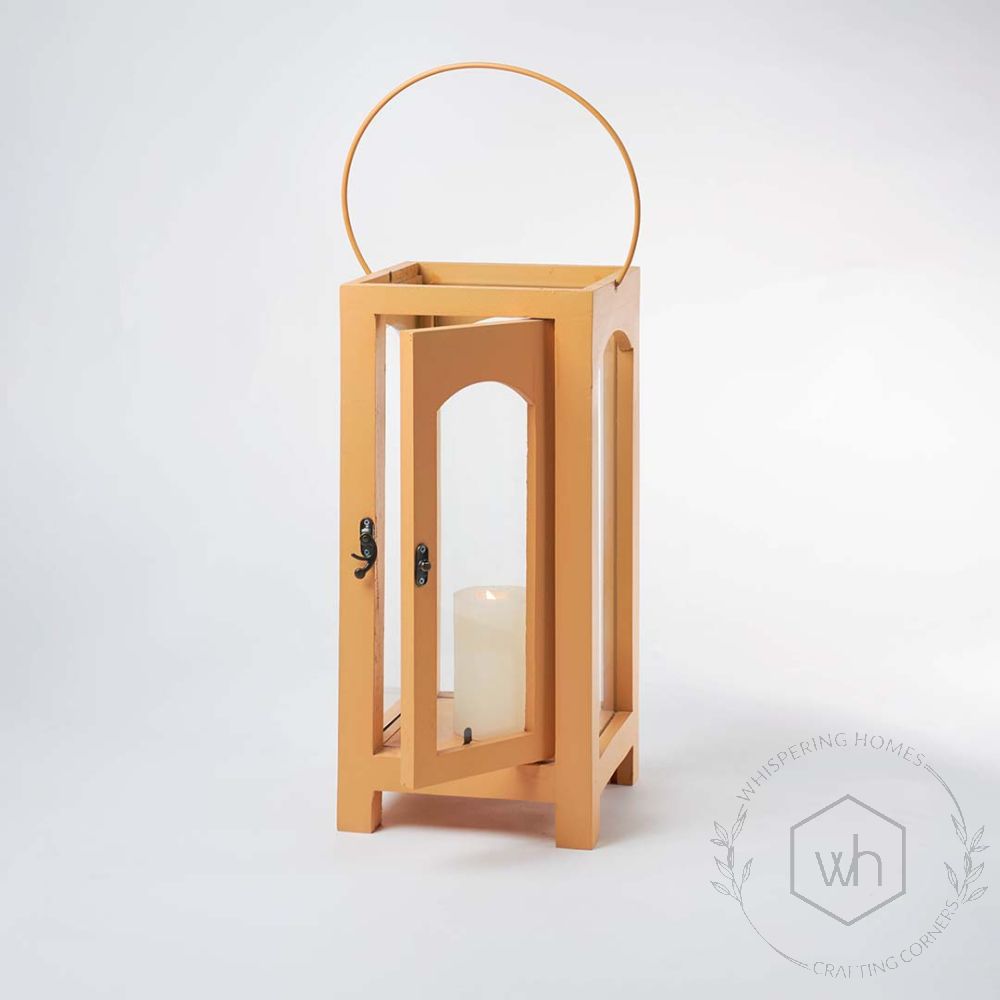 Timber-Twilight Wooden Lantern - Medium Light On White Background