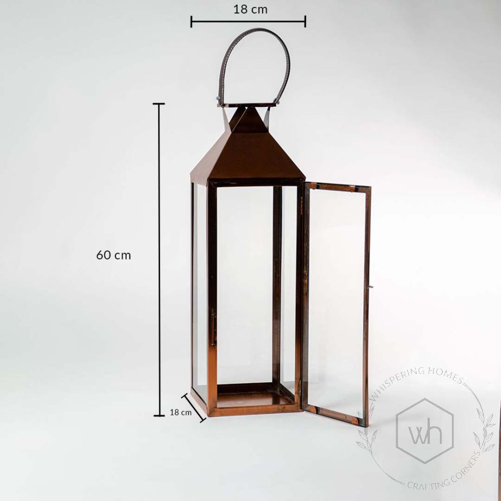 Claire Lantern Rose Gold - Extra Large Dimensions